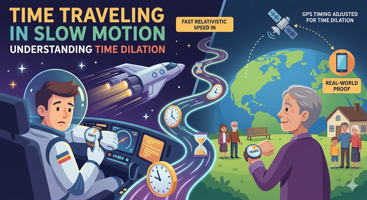 Time Traveling in Slow Motion Graphic